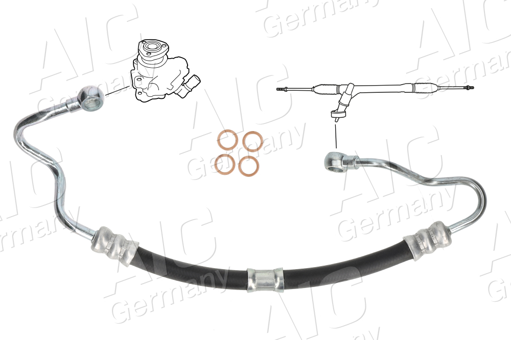 AIC Hydraulikslange, styretøj 54942 fra hydraulikpumpe til tandstang for BMW