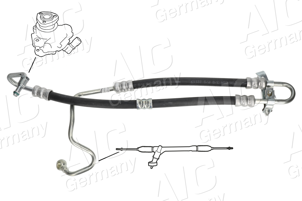 AIC Hydraulikslange, styretøj 54943 fra hydraulikpumpe til tandstang for BMW