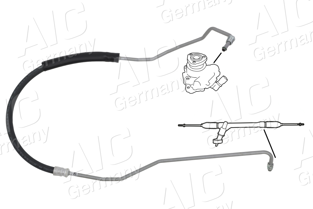 AIC Hydraulikslange, styretøj 54948 fra hydraulikpumpe til tandstang for VW