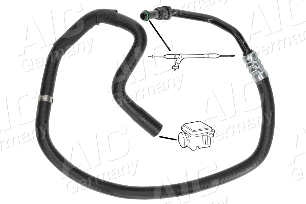 AIC Hydraulikslange, styretøj 54952 fra tandstang efter ekspansionsbeholder for VAG