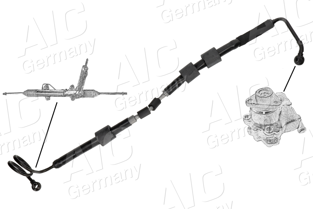 AIC Hydraulikslange, styretøj 55527 fra hydraulikpumpe til tandstang for AUDI