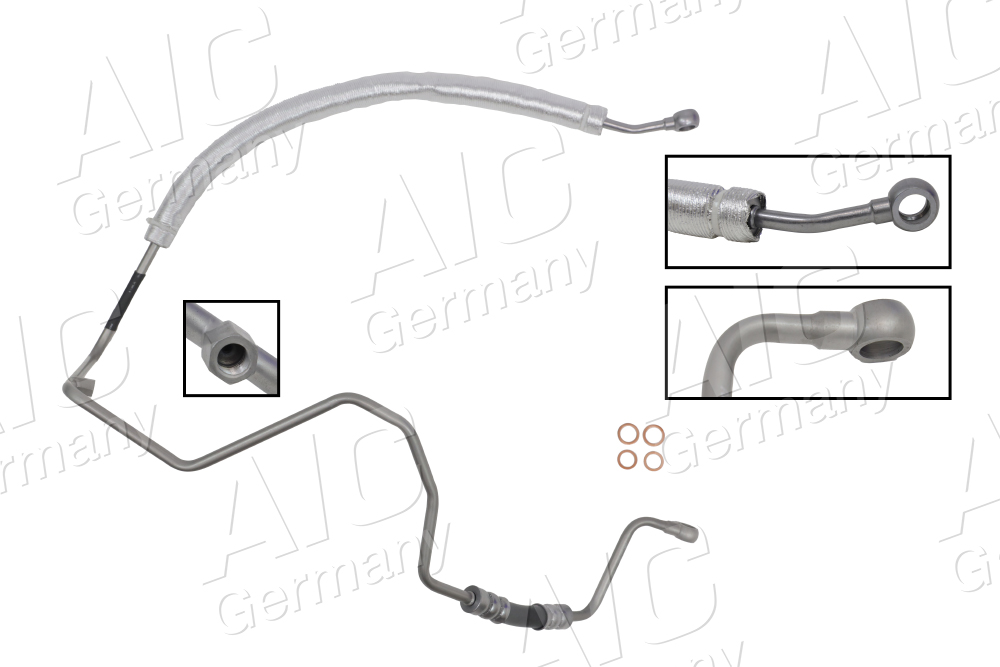 AIC Hydraulikslange, styretøj 57191 fra hydraulikpumpe til tandstang for VAG