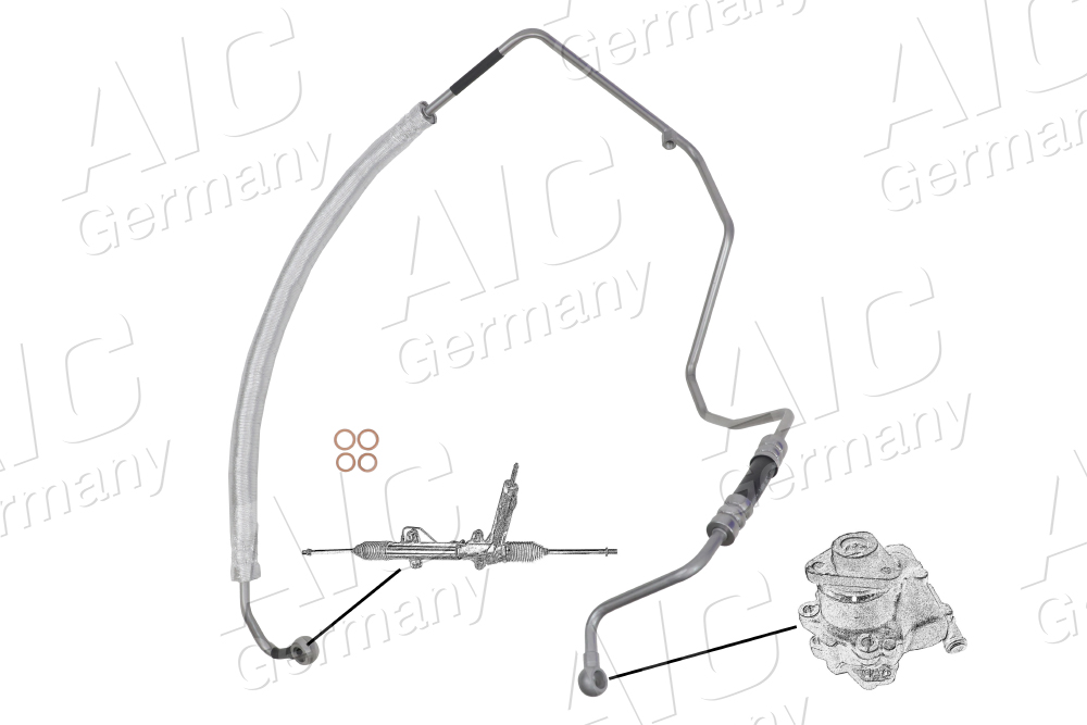 AIC Hydraulikslange, styretøj 57192 fra hydraulikpumpe til tandstang for VAG