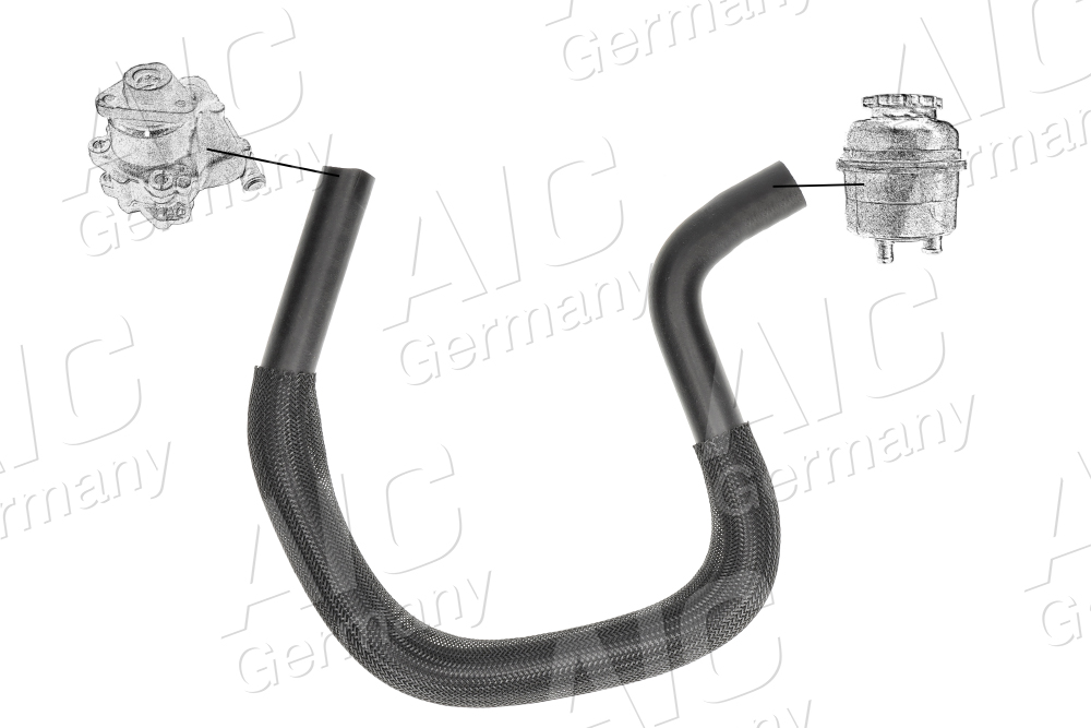 AIC Hydraulikslange, styretøj 57944 fra ekspansionsbeholder efter hydraulikpumpe for BMW
