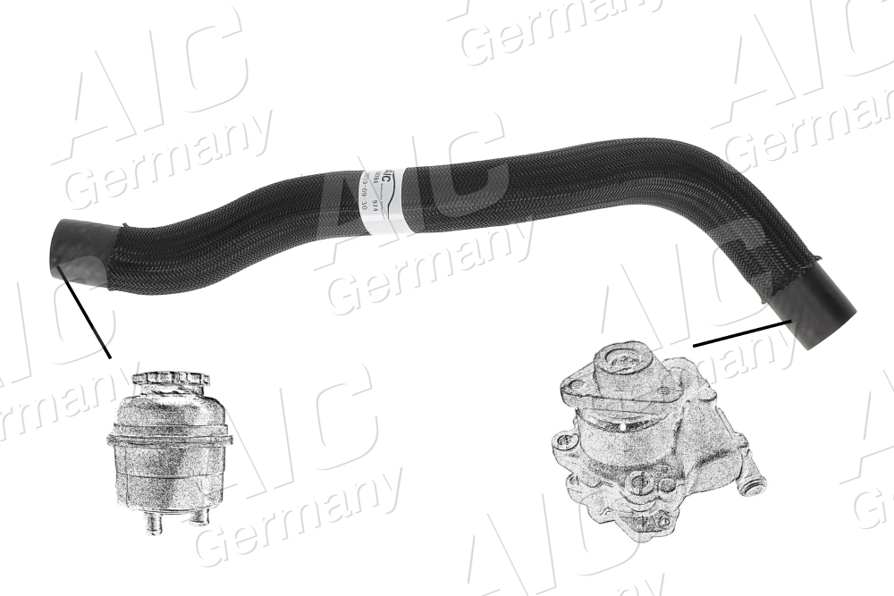 AIC Hydraulikslange, styretøj 58284 fra ekspansionsbeholder efter hydraulikpumpe for AUDI