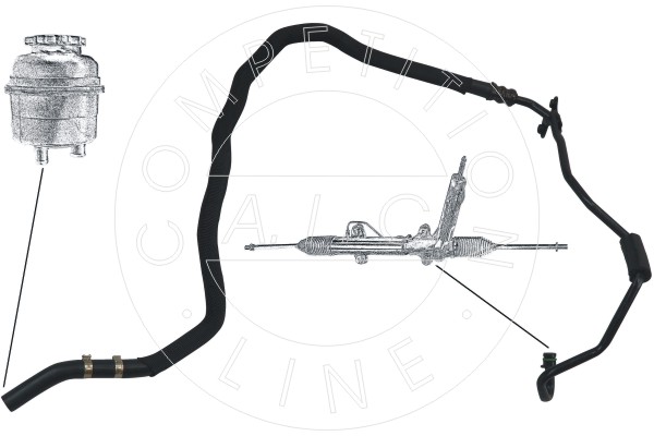 AIC Hydraulikslange, styretøj 58288 fra tandstang efter ekspansionsbeholder for AUDI