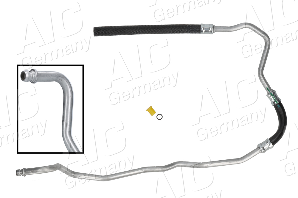 AIC Hydraulikslange, styretøj 58436 fra tandstang efter ekspansionsbeholder for PEUGEOT