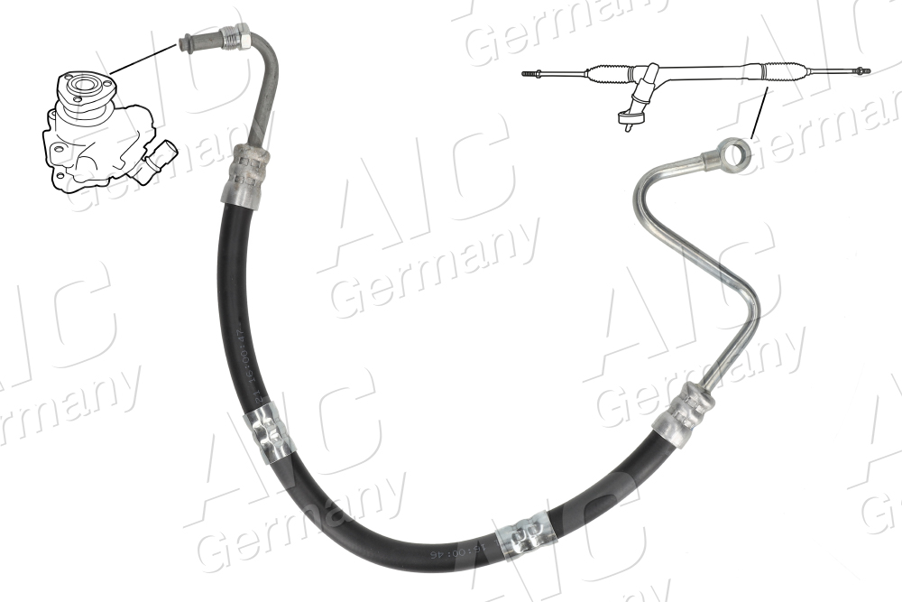 AIC Hydraulikslange, styretøj 58559 fra hydraulikpumpe til tandstang for BMW