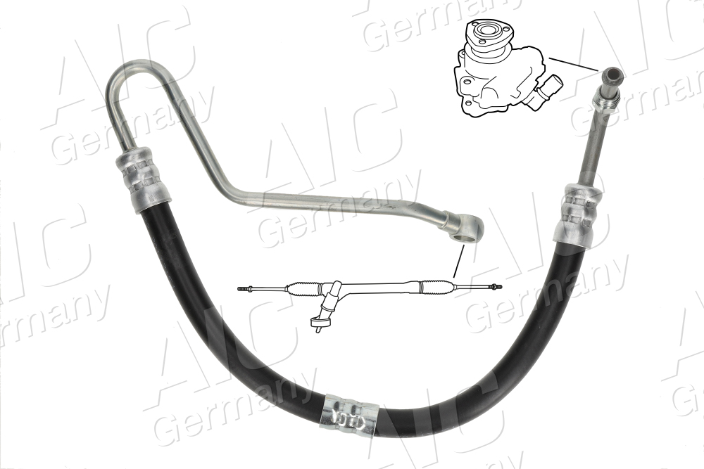 AIC Hydraulikslange, styretøj 58570 fra hydraulikpumpe til tandstang for BMW