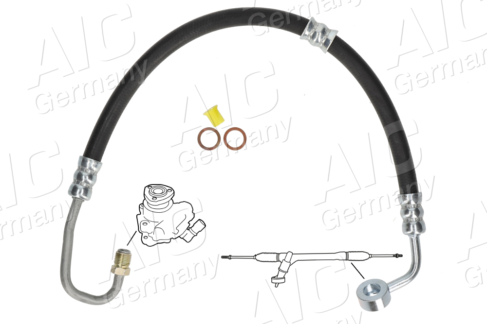 AIC Hydraulikslange, styretøj 58590 fra hydraulikpumpe til tandstang for TOYOTA