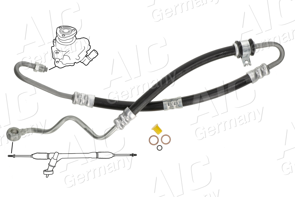 AIC Hydraulikslange, styretøj 58595 fra hydraulikpumpe til tandstang for BMW