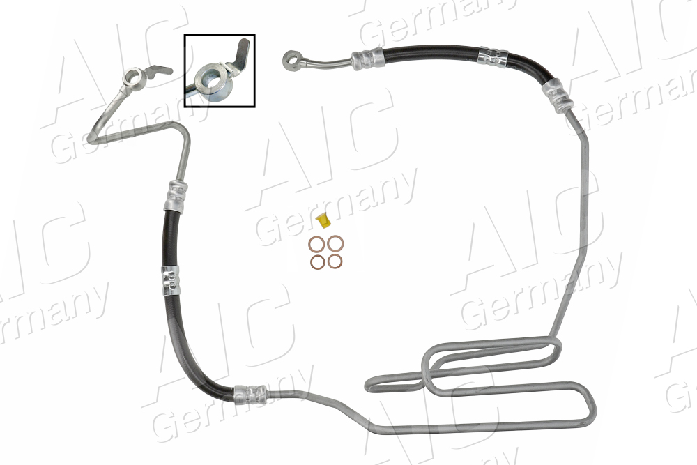 AIC Hydraulikslange, styretøj 58614 fra hydraulikpumpe til tandstang for VAG