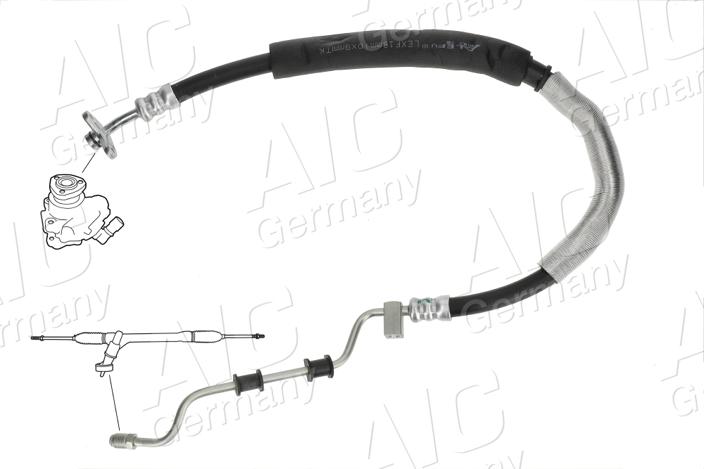 AIC Hydraulikslange, styretøj 58643 fra hydraulikpumpe til tandstang for HONDA