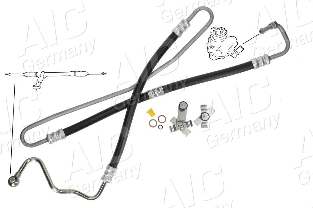 AIC Hydraulikslange, styretøj 58654 fra hydraulikpumpe til tandstang for BMW