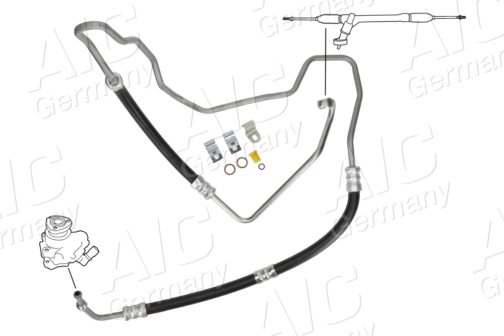 AIC Hydraulikslange, styretøj 58700 fra hydraulikpumpe til tandstang for BMW