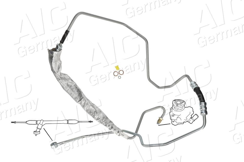 AIC Hydraulikslange, styretøj 58723 fra hydraulikpumpe til tandstang for VW