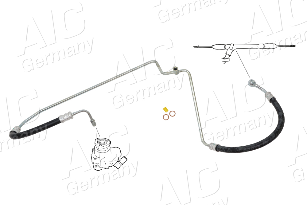 AIC Hydraulikslange, styretøj 59920 fra hydraulikpumpe til tandstang for NISSAN