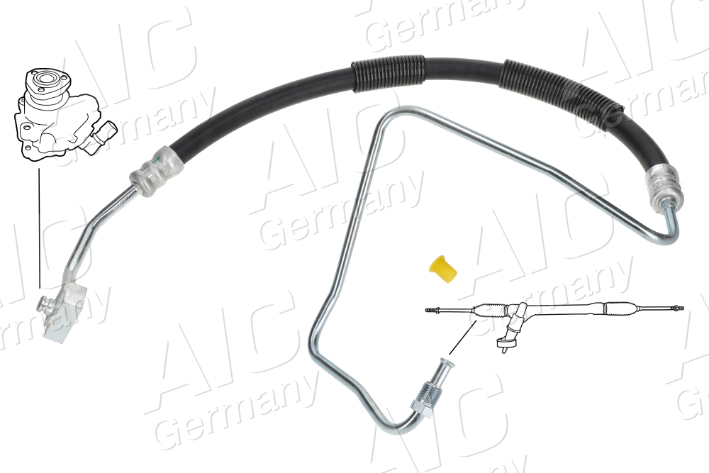 AIC Hydraulikslange, styretøj 59922 fra hydraulikpumpe til tandstang for HONDA