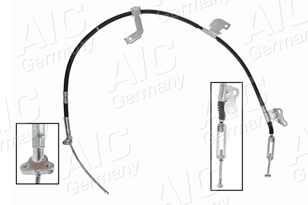 AIC Håndbremsekabel 76043 bagved til højre for TOYOTA