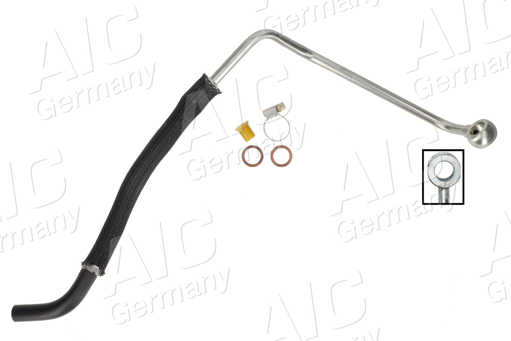 AIC Hydraulikslange, styretøj 58448 fra tandstang efter ekspansionsbeholder for VAG