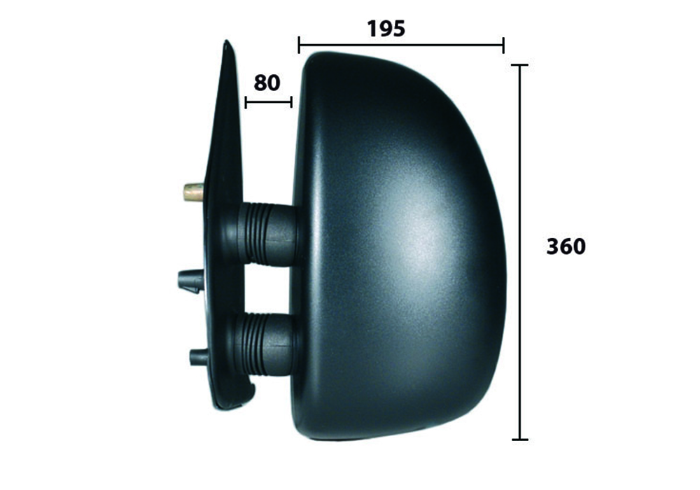 ALKAR Sidespejl 9225921 venstre for CITROËN FIAT PEUGEOT