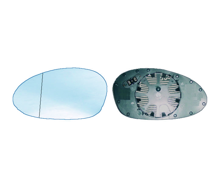 ALKAR Spejlglas, udvendig spejl 6412843 højre for BMW