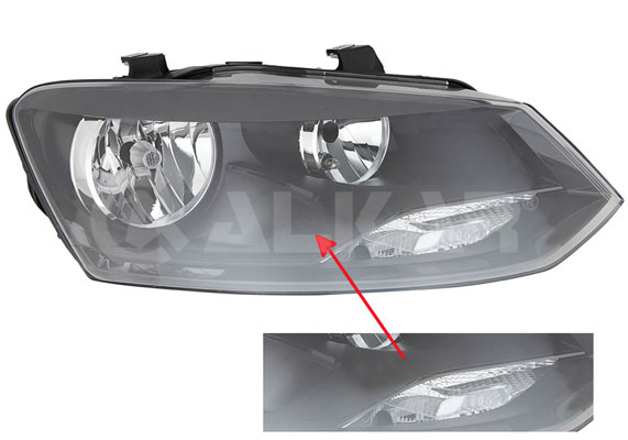 ALKAR Forlygte 2764110 PY21W højre for VW