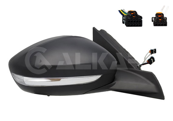 ALKAR Sidespejl 6140726 WY5W højre for OPEL