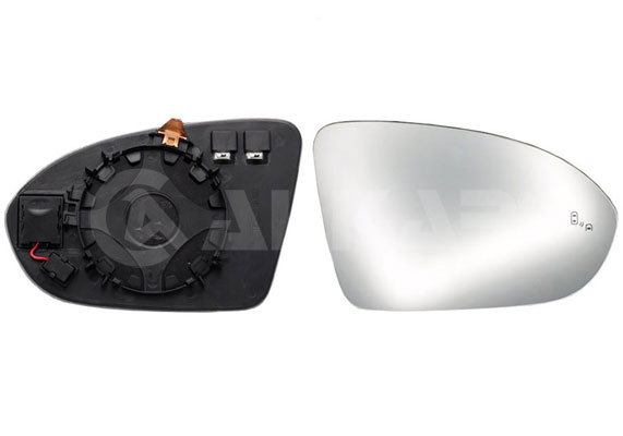 ALKAR Spejlglas, udvendig spejl 6452459 højre for OPEL