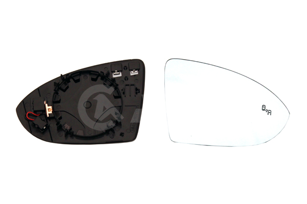 ALKAR Spejlglas, udvendig spejl 6452138 højre for VW