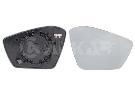 ALKAR Spejlglas, udvendig spejl 6432039 højre for SKODA