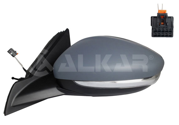 ALKAR Sidespejl 6129312 WY5W venstre for PEUGEOT