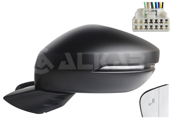 ALKAR Sidespejl 6143823 LED venstre for HONDA