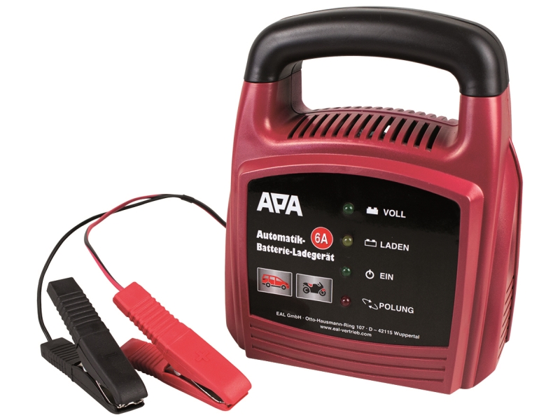 Automatisk batterilader 12 V - 6 ampere, APA