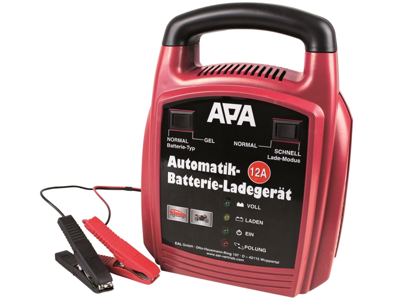 Automatisk batterilader 12 V - 12 ampere, APA