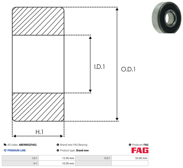 AS-PL Leje ABE9002(FAG) for NISSAN MITSUBISHI