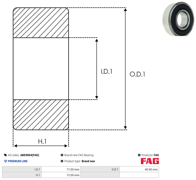 AS-PL Leje ABE9004(FAG) for DAF CHRYSLER FORD MAN TOYOTA MERCEDES-BENZ MITSUBISHI VW MERCURY