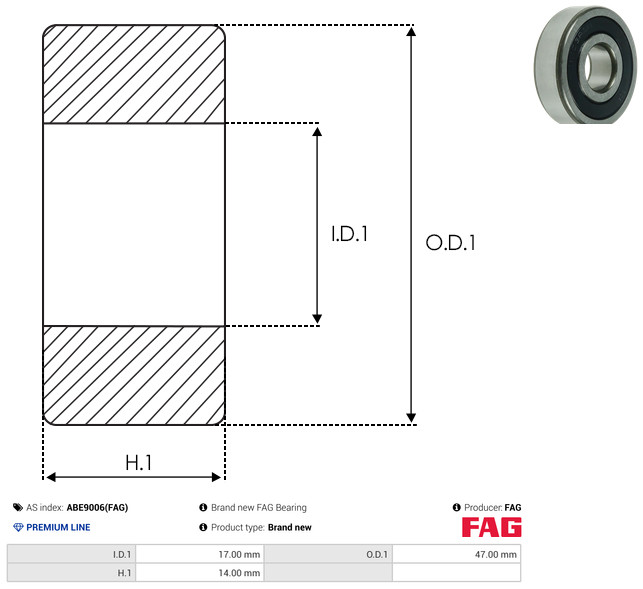 AS-PL Leje ABE9006(FAG) for NISSAN MITSUBISHI
