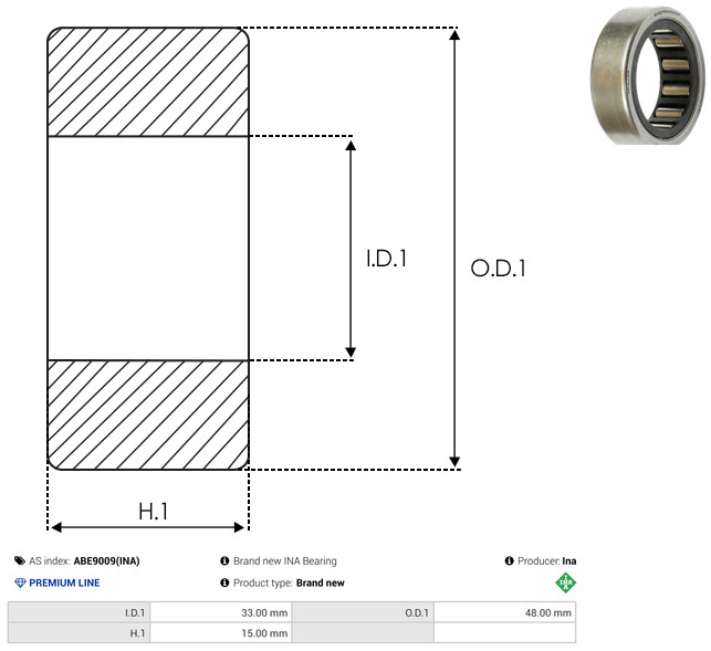 AS-PL Leje ABE9009(INA) for MERCEDES-BENZ