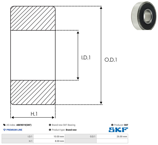 AS-PL Leje ABE9019(SKF) for MITSUBISHI