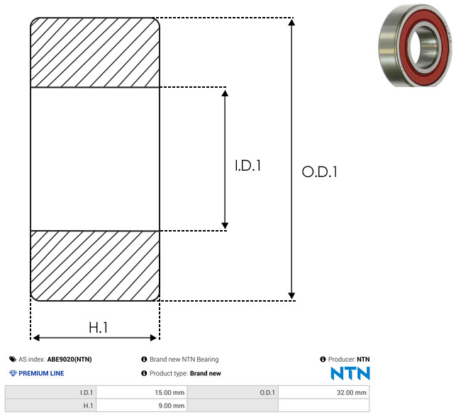 AS-PL Leje ABE9020(NTN) for HYUNDAI HONDA ISUZU MAZDA MITSUBISHI NISSAN