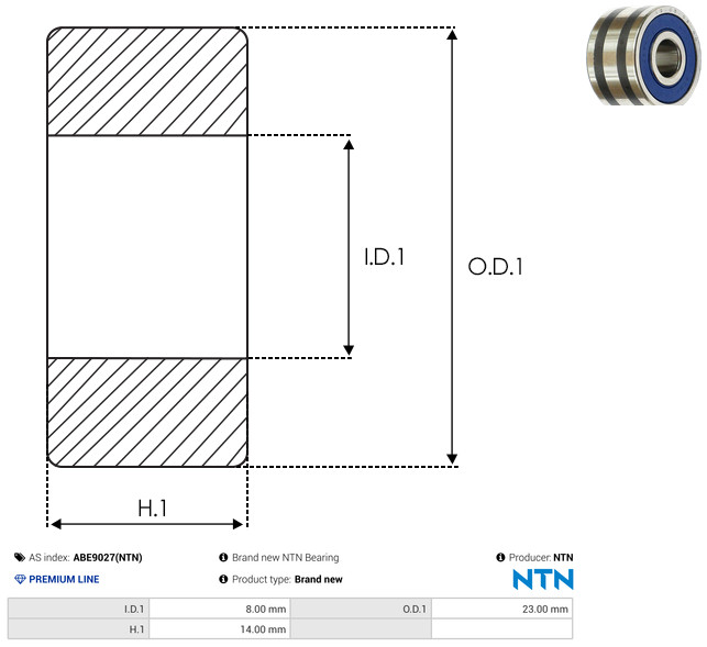 AS-PL Leje ABE9027(NTN) for MITSUBISHI SUZUKI