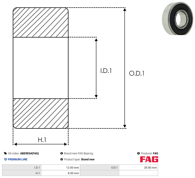AS-PL Leje ABE9034(FAG) for NISSAN