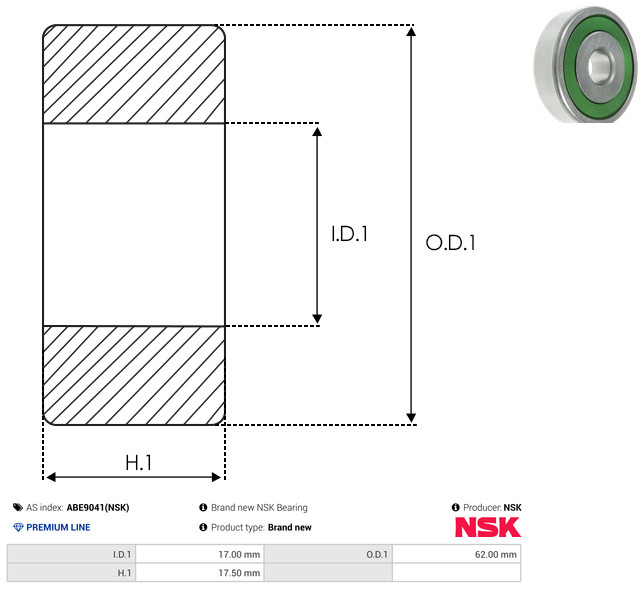 AS-PL Leje ABE9041(NSK)