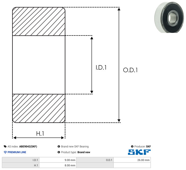 AS-PL Leje ABE9042(SKF) for MITSUBISHI