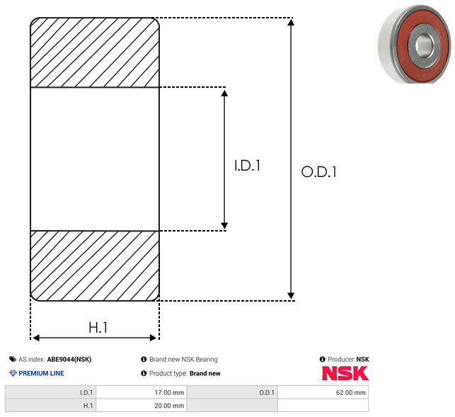 AS-PL Leje ABE9044(NSK)