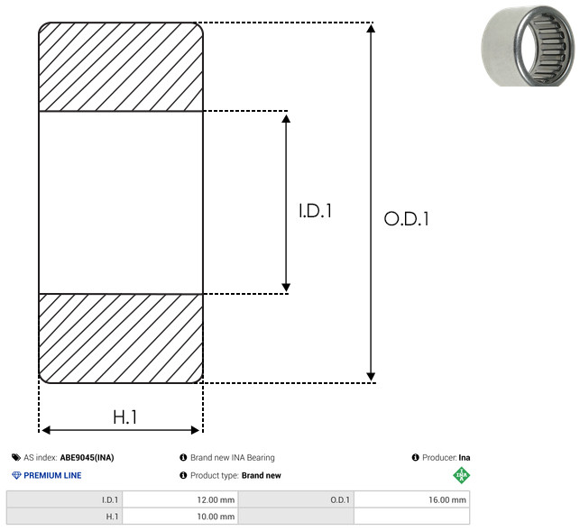 AS-PL Leje ABE9045(INA) for DAF FIAT IVECO FORD MERCEDES-BENZ