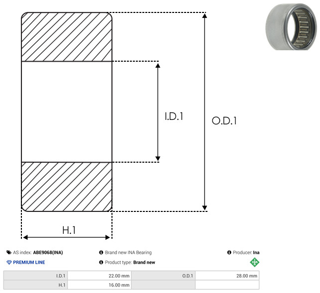 AS-PL Leje ABE9068(INA) for DAF FORD MERCEDES-BENZ