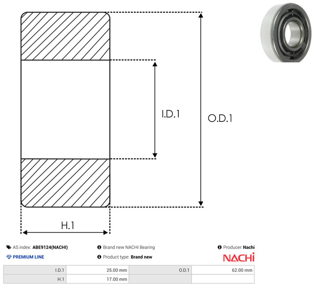 AS-PL Leje ABE9124(NACHI) for MERCEDES-BENZ