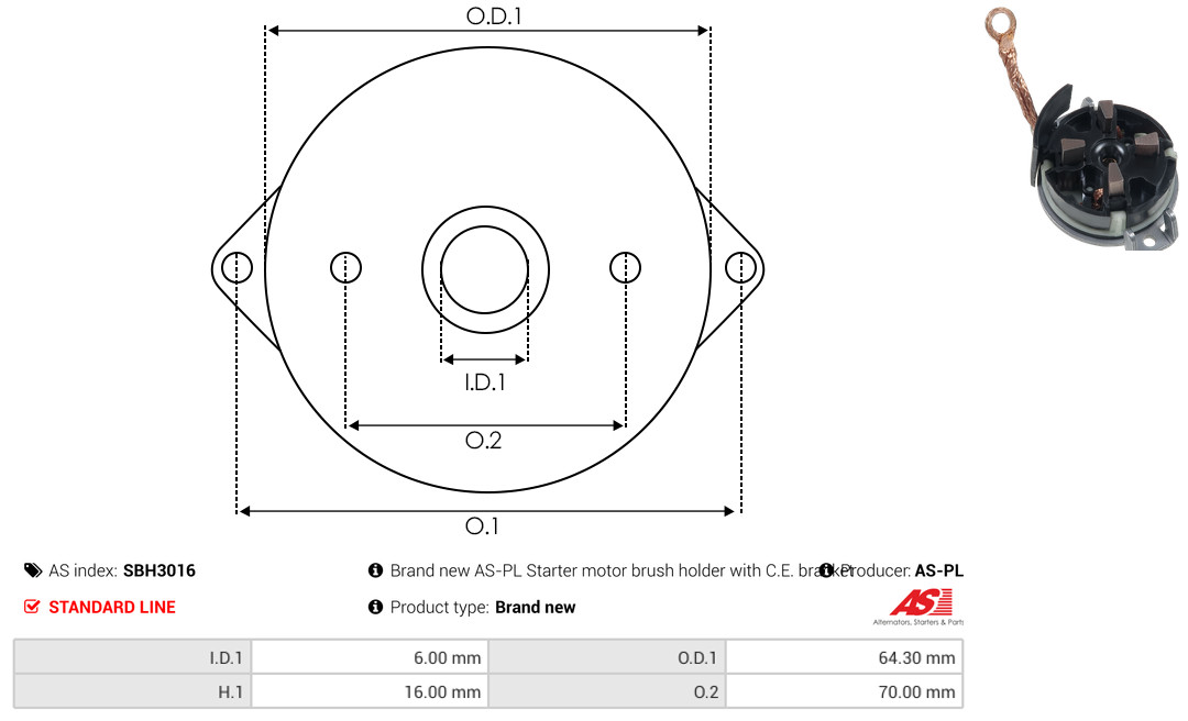 AS-PL sbh3016 59,70mm